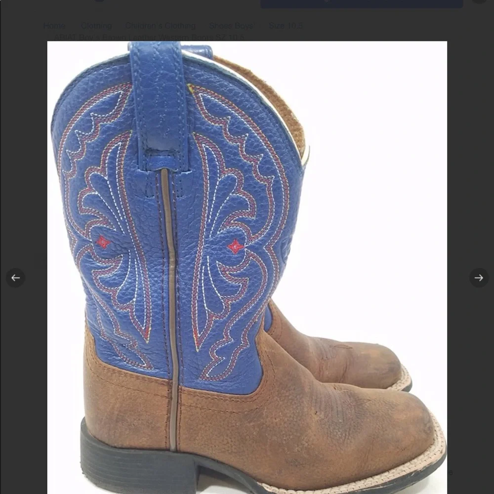 Ariat boys brown leather western boots